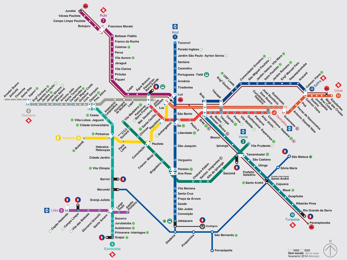metro kartta Sao Paulo