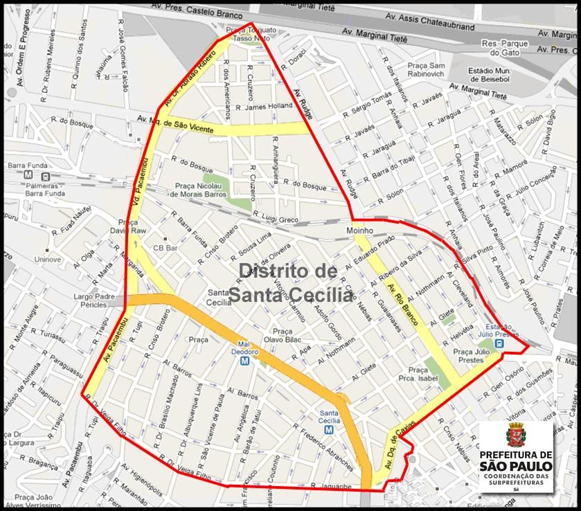 kartta santa cecilia Sao Paulo