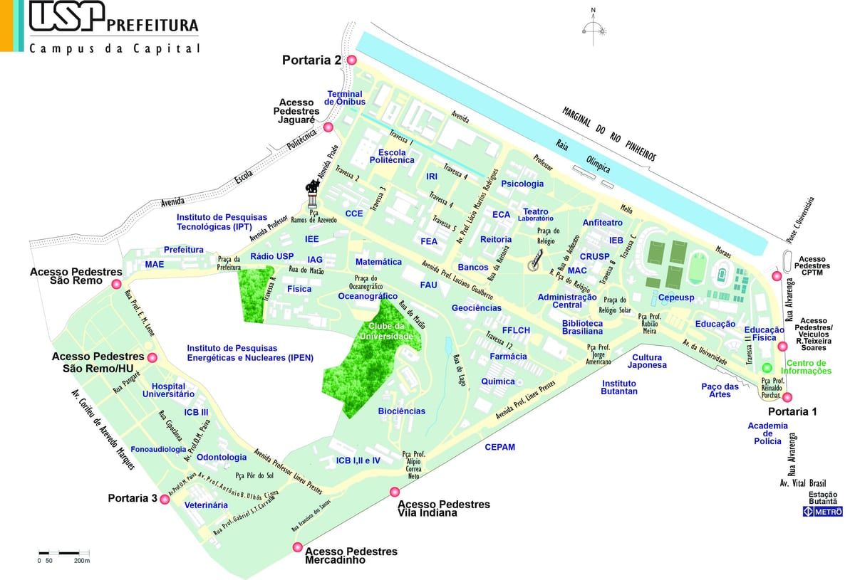 São Paulo koulun kartta