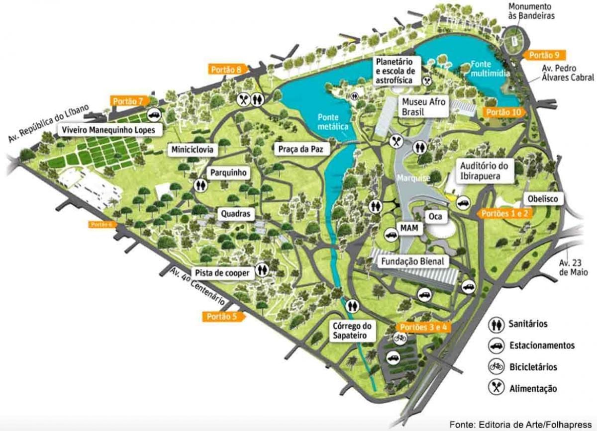 São Paulo park kartta