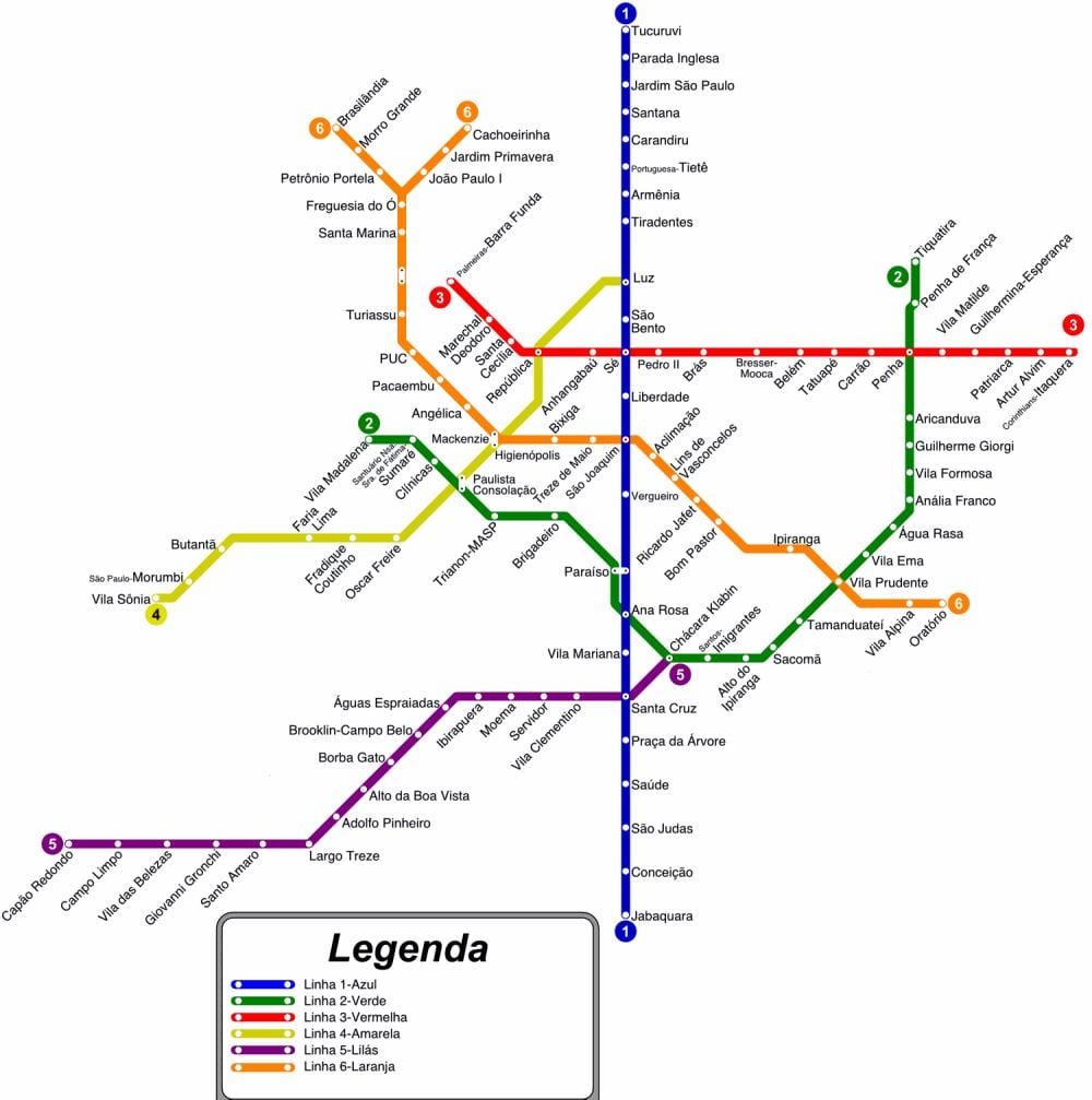 kartta Sao Paulo putki