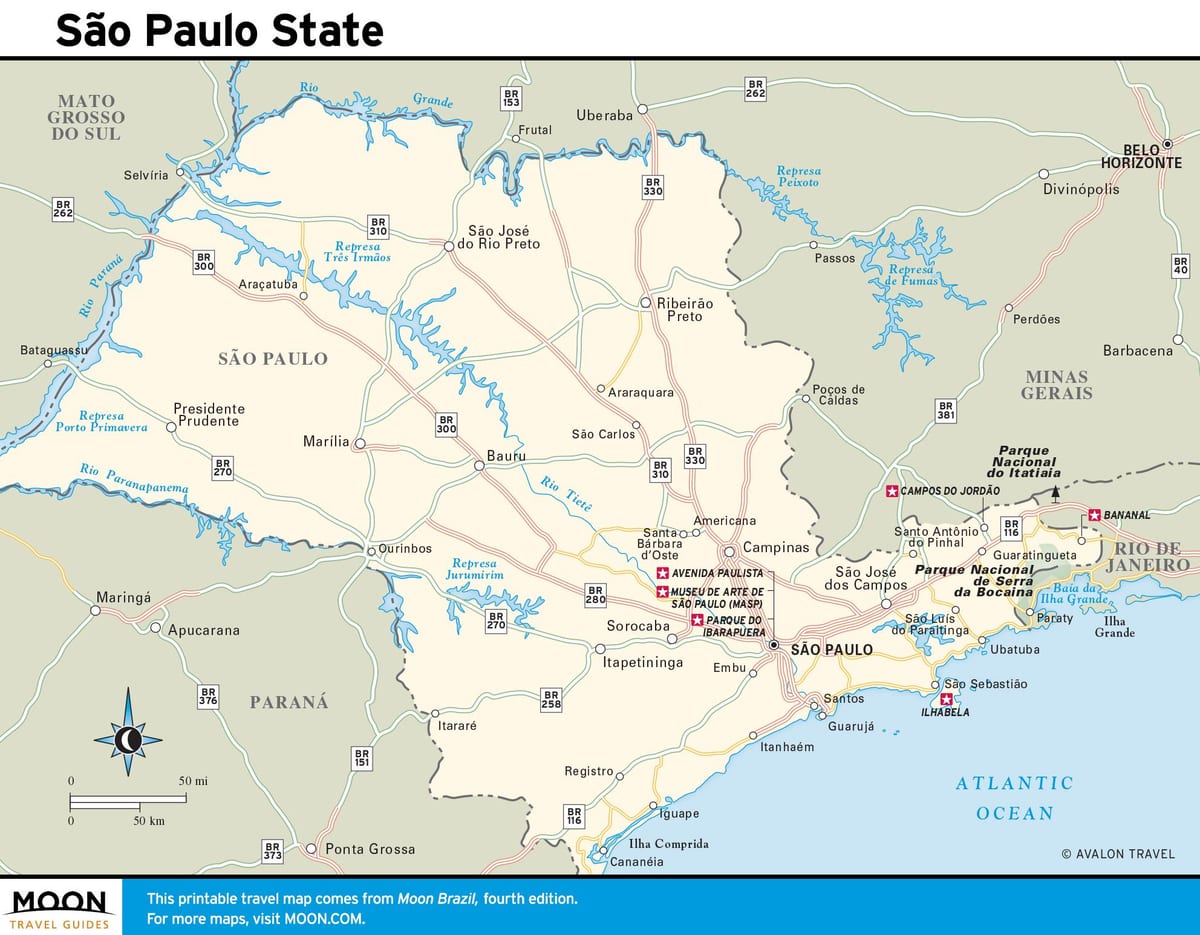 São Paulon osavaltion kartta