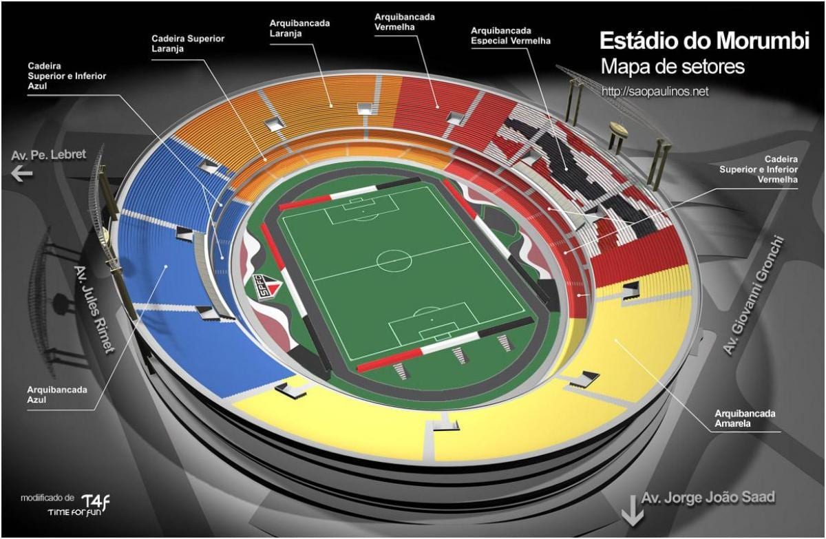 São Paulo stadium kartta
