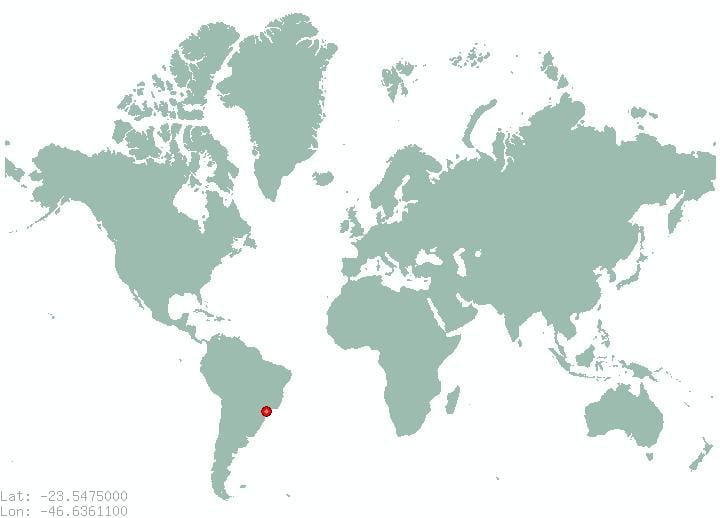 Sao Paulon world map
